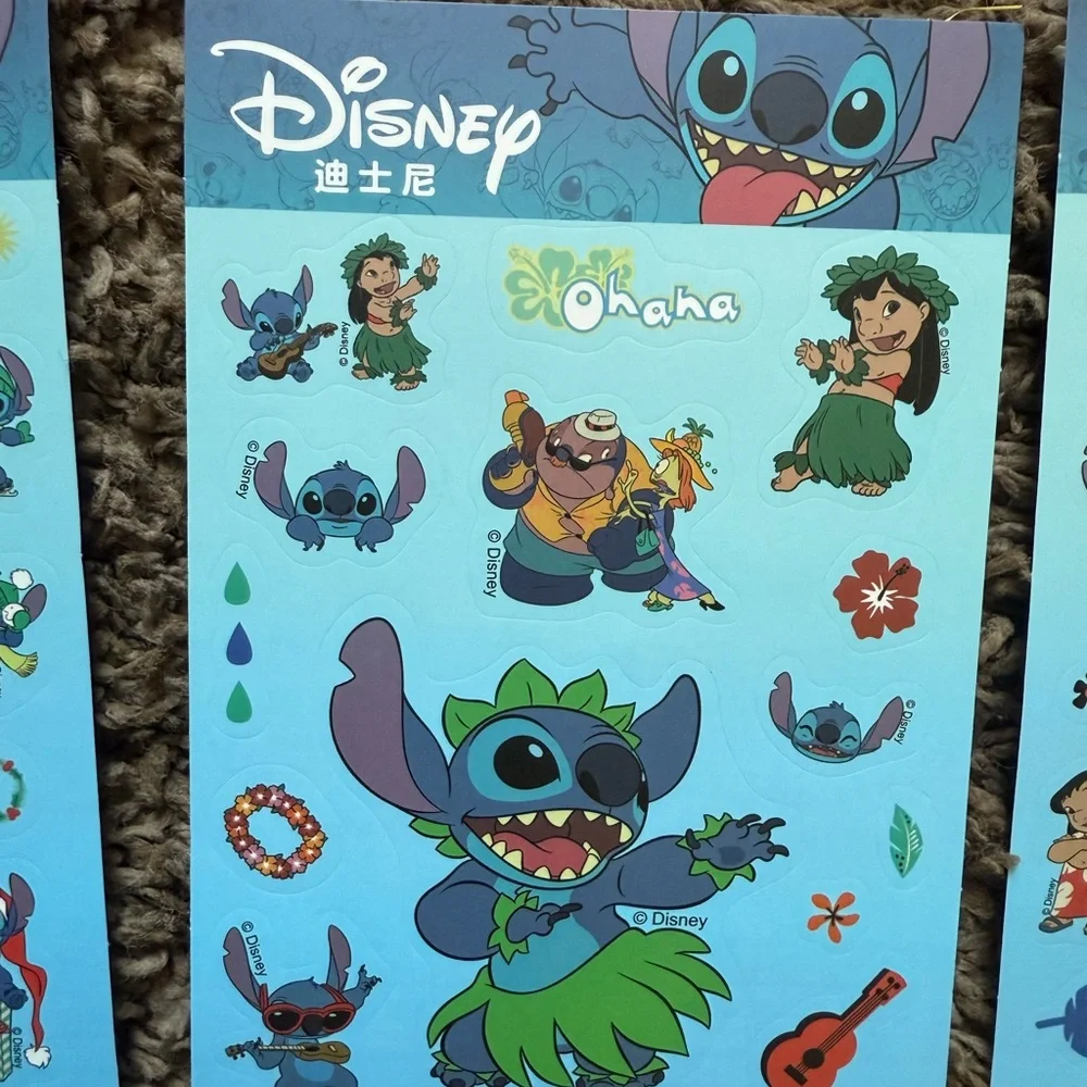 Lot of 8 Sheets Set Lilo & Stitch stickers